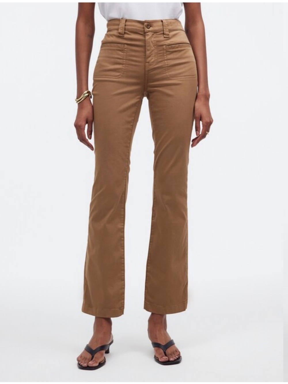 Madewell Kick Out Crop Pants in Garment-Dyed Sateen size 27